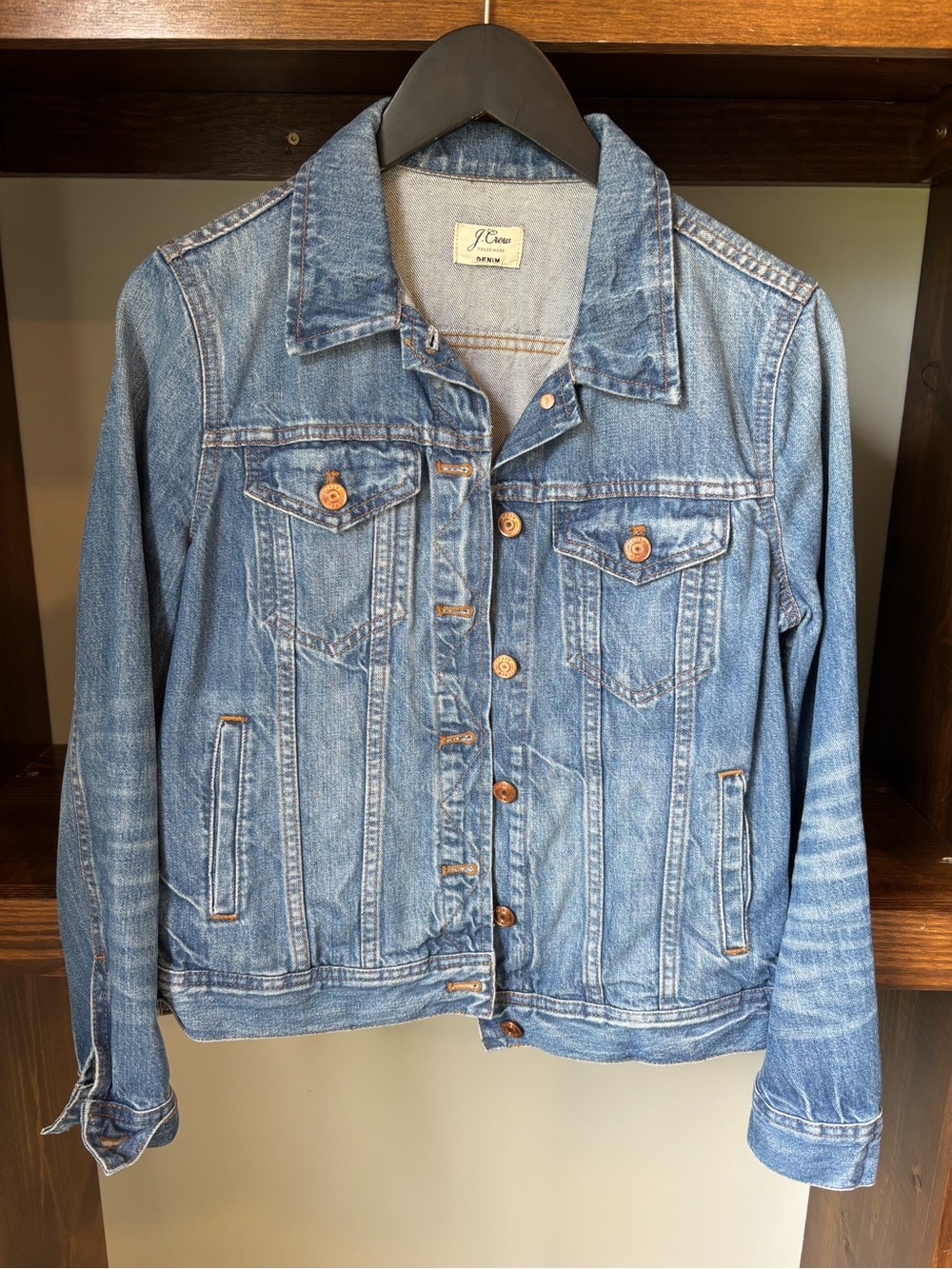 J. Crew Classic Medium Wash Blue Denim Jacket